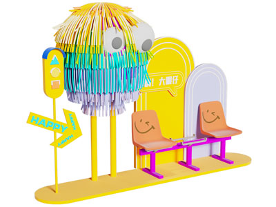 现代卡通网红美陈 打卡拍照区