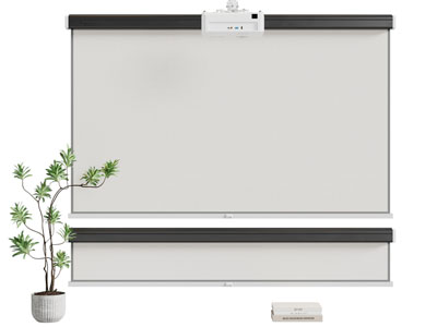 现代投影仪 投影幕布3d模型 现代投影仪 投影幕布