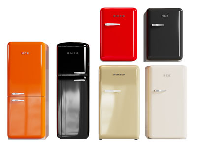 现代多巴胺电冰箱3d模型 现代多巴胺电冰箱