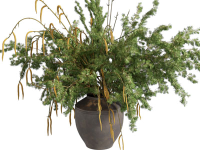 现代陶艺花瓶花卉