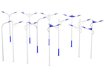 现代路灯 公共设施3d模型 现代路灯 公共设施