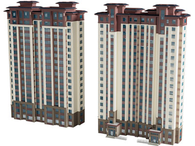 现代住宅楼 建筑3d模型 现代住宅楼 建筑