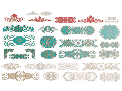 新中式雕花装饰构件3d模型 新中式雕花装饰构件