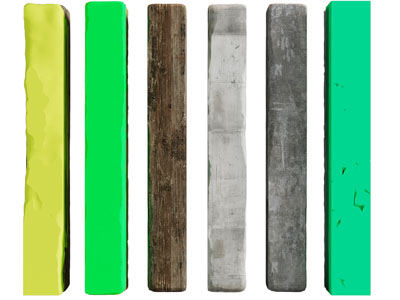 工业风loft水泥柱子 破旧木质柱子3d模型 工业风loft水泥柱子 破旧木质柱子