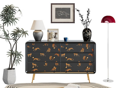 法式玄关柜 边柜3d模型 法式玄关柜 边柜