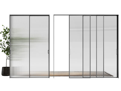 现代玻璃推拉门3d模型 现代玻璃推拉门