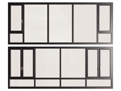 现代阳台平开窗户3d模型 现代阳台平开窗户