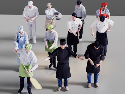 现代厨师 面包烘焙师 男人 人物