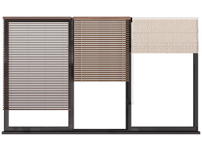 现代百叶窗帘 拉帘 布帘3d模型 现代百叶窗帘 拉帘 布帘