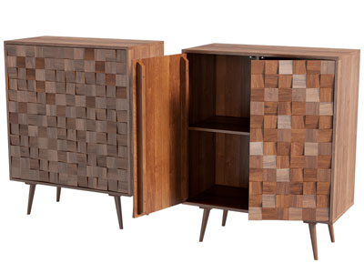 侘寂风中古风玄关柜 边柜3d模型 侘寂风中古风玄关柜 边柜