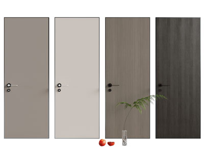现代木门 平开门 房门3d模型 现代木门 平开门 房门