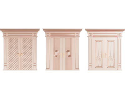 欧式铜制大门 双开门3d模型 欧式铜制大门 双开门