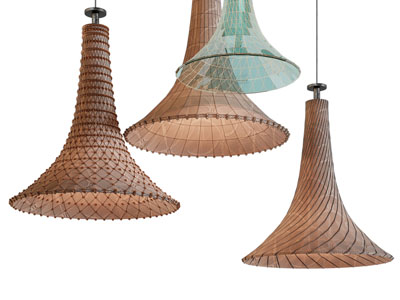 侘寂风喇叭造型的吊灯