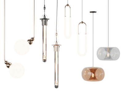 现代轻奢垂线吊灯