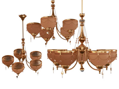 欧式雕花铁艺吊灯