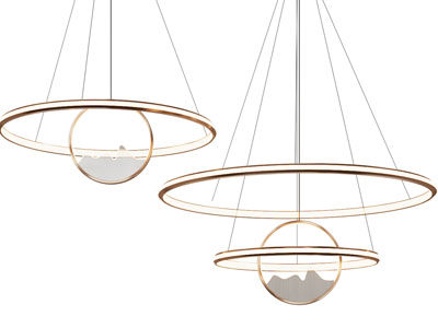 新中式装饰山水吊灯