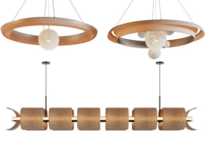 现代一字型 圆形吊灯