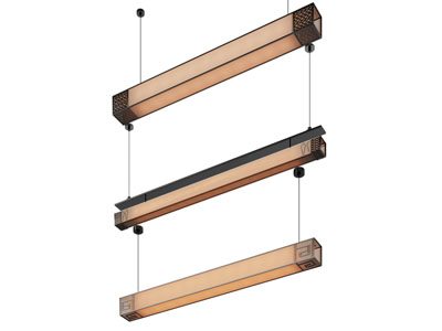 新中式长方形一字型吊灯