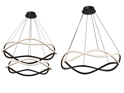 现代金属线条吊灯