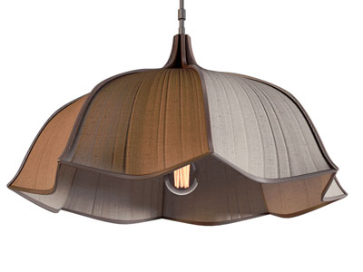 侘寂风花朵吊灯