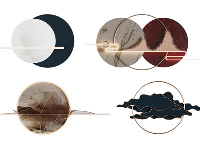 新中式山脉墙饰壁灯