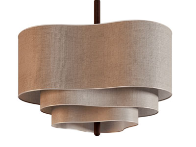 侘寂风布艺灯罩吊灯