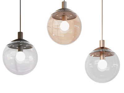 现代球形玻璃灯罩吊灯