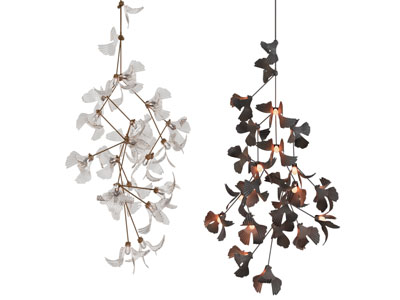 现代树叶装饰的吊灯