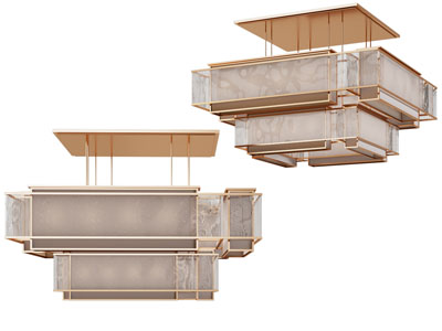 新中式方形吊灯