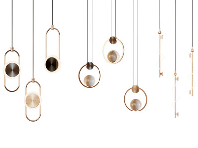 现代轻奢垂线吊灯