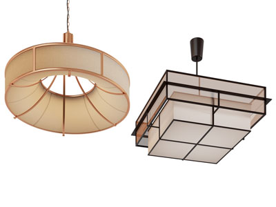 新中式方形 圆形吊灯