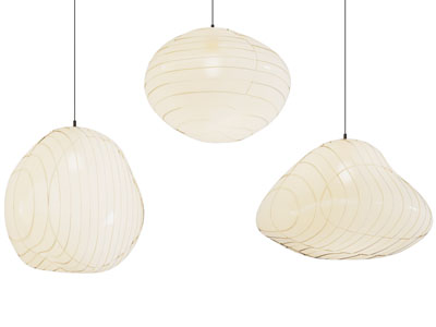 新中式不规则圆形吊灯