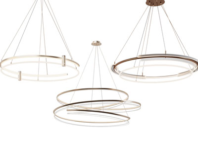 现代金属环吊灯