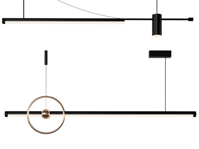 现代一字型吊灯