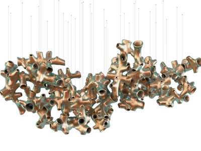 现代不规则垂线吊灯