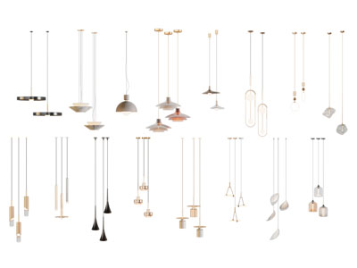 现代垂线吊灯组