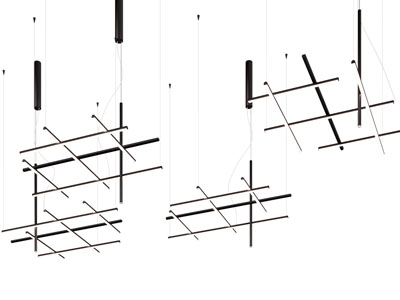 现代金属线条吊灯