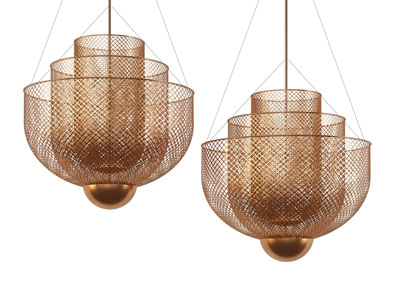 现代金属网灯罩吊灯