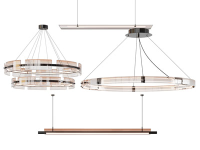 现代圆形水晶 一字型吊灯