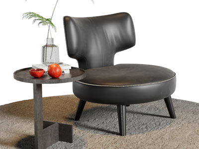 法式休闲椅子 边几