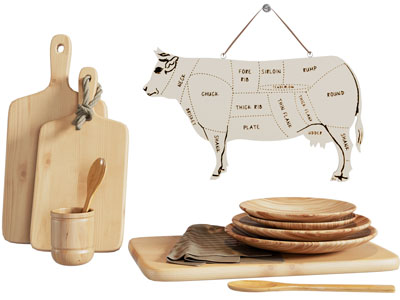 现代砧板 碗碟 厨具