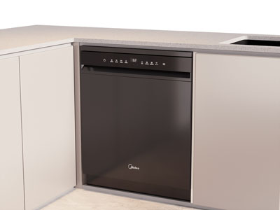 现代嵌入柜体的洗碗机 厨房电器3d模型 现代嵌入柜体的洗碗机 厨房电器