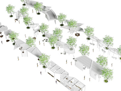 现代廊架 花架 凉亭 亭子