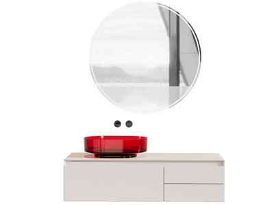 现代洗手台 镜子 浴室柜