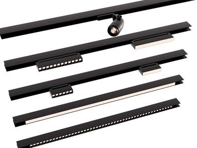 现代轨道磁吸灯 可转向筒灯射灯