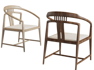 新中式扶手椅子 休闲椅子