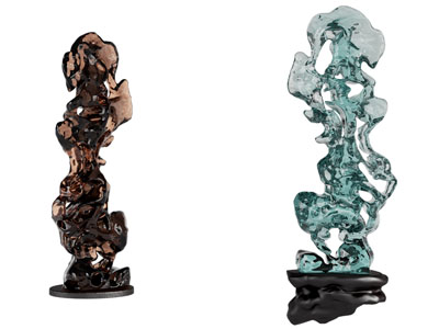 新中式假山盆景摆件组合