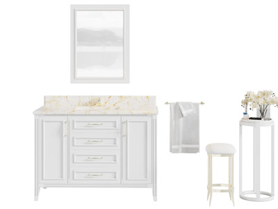 新古典洗手台 镜子 浴室柜