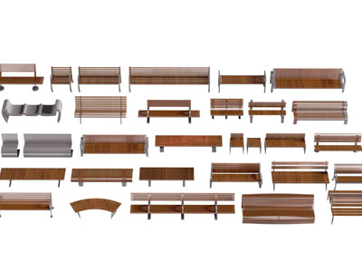 现代户外实木公共椅子 长凳子