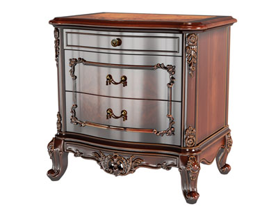 欧式雕花实木床头柜